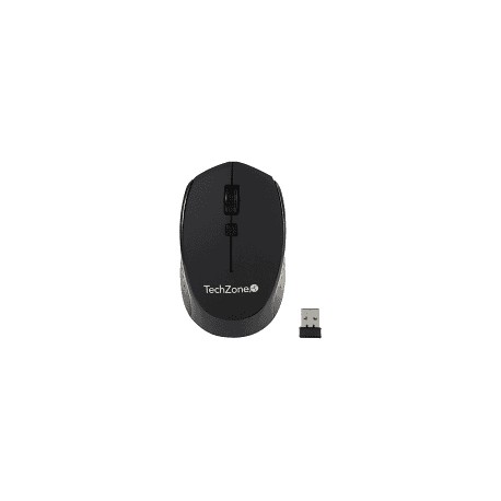 Mouse inalambrico Techzone 1600dpi, color negro