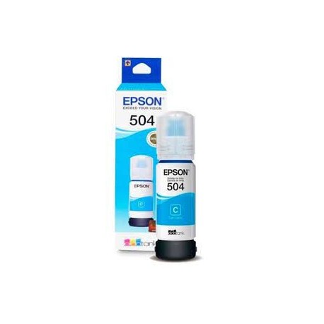 Botella de tinta Epson 504 Cian (T504220-AL) 70Ml, para L4150, L4160, L6161, L6171 original